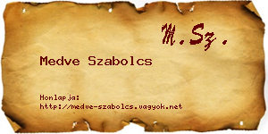 Medve Szabolcs névjegykártya